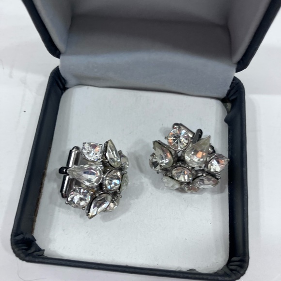 Vintage Rhinestone Cuff Links - Picture 3 of 10